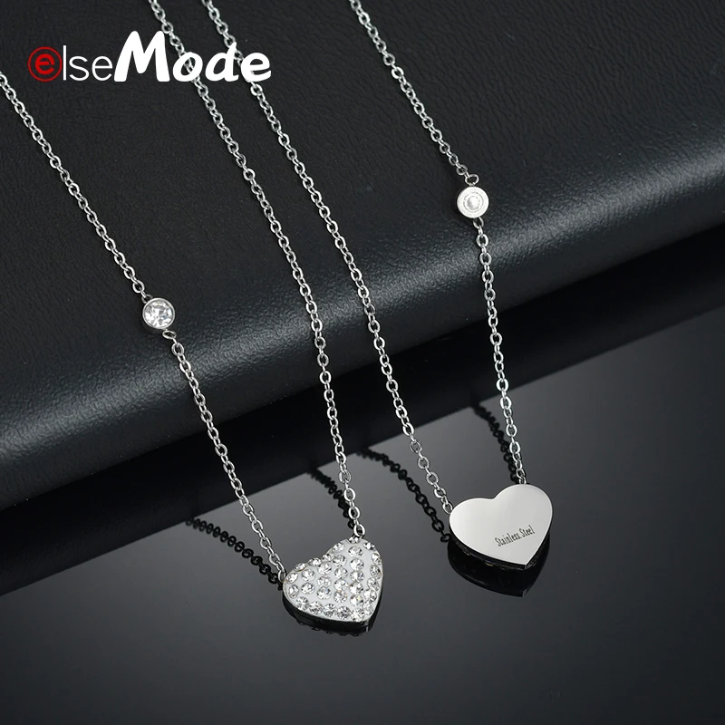 Ожерелье ELSEMODE с подвеской в форме сердца из кубического циркония ожерелье