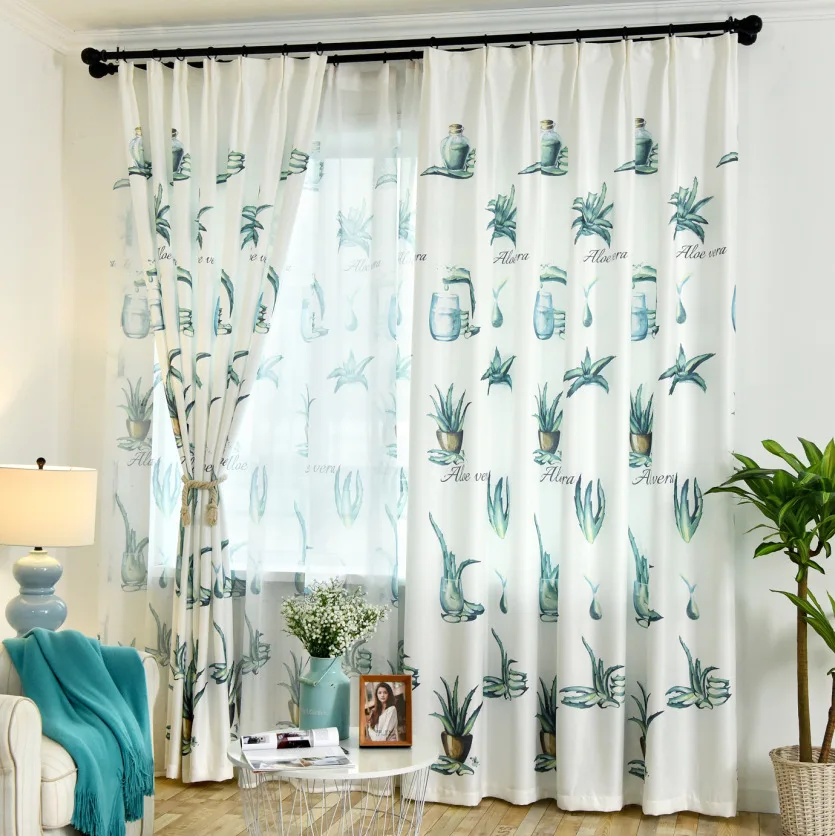 Простой и современный Североевропейский светильник для занавесок из хлопка льна