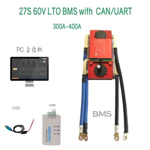 27s 60v lto bms 300a400a with bluetooth phone app rs485 canbus ntc uart gps for lto batteries 2 3v 2 4v connected in 27 series free global shipping