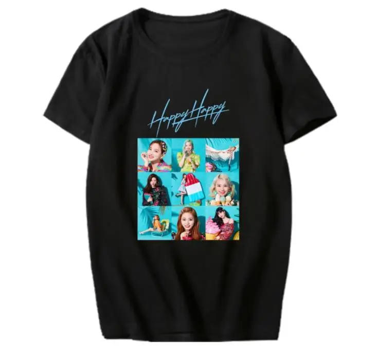 Новое поступление лета футболка с принтом для всех участников круглым вырезом и