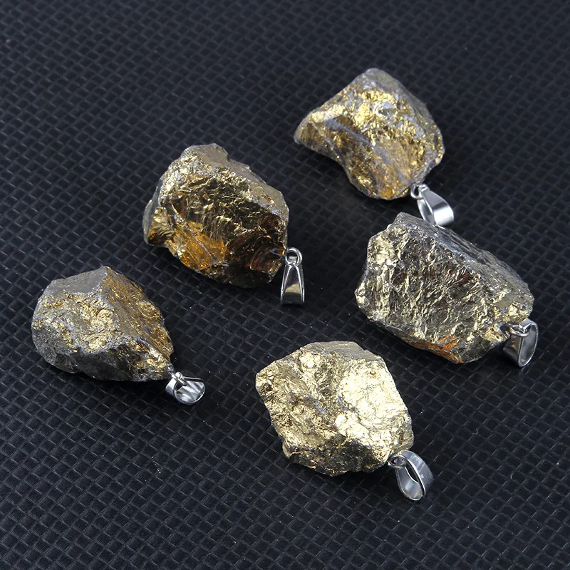 Подвеска из натурального камня полихроматический кристалл Геометрическая