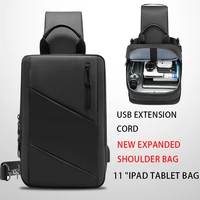 eurcoolcrossbody bag men usb charging chest pack travel water repellent hand bags casual shoulder bag purses sacos de ombro 2003