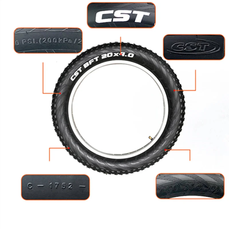 20x4.0 100-406 Folding Electric bike tires bicycle tyre beach electric mountain city fat tyres snow Bike 20 inch 4.0 Ebike | Спорт и
