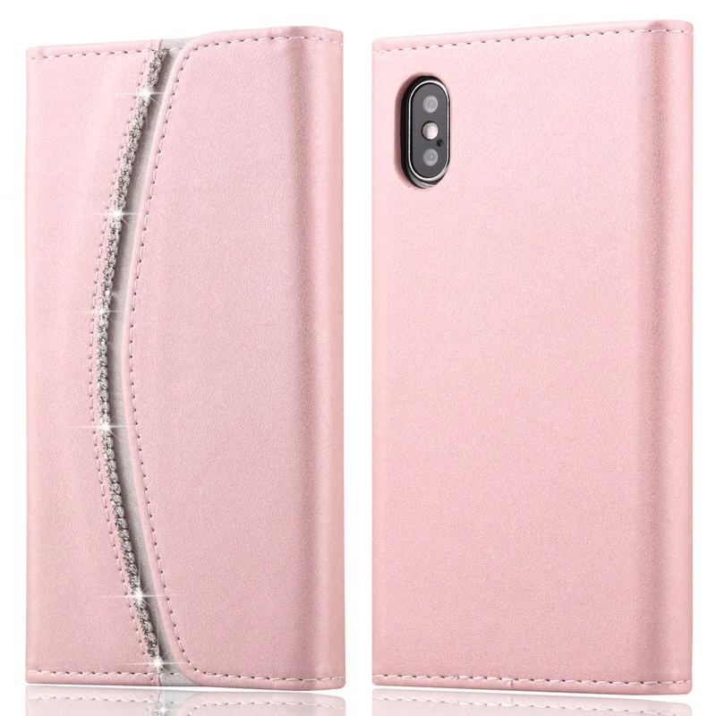 Чехол книжка из искусственной кожи на магните для Iphone 11 12 Pro Max Xr X Xs 5 5S SE 6 6S Plus 7 8