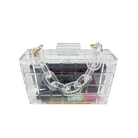hot sale summer handbags woman 2021 party clutch bag white clear acrylic box with lock evening purse luxury beach bags