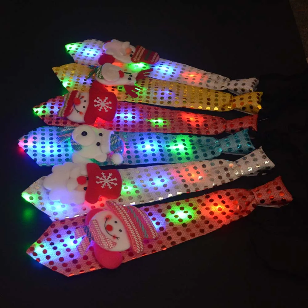 Светодиодный светящийся галстук 10 шт. для женщин девочек мальчиков мужчин