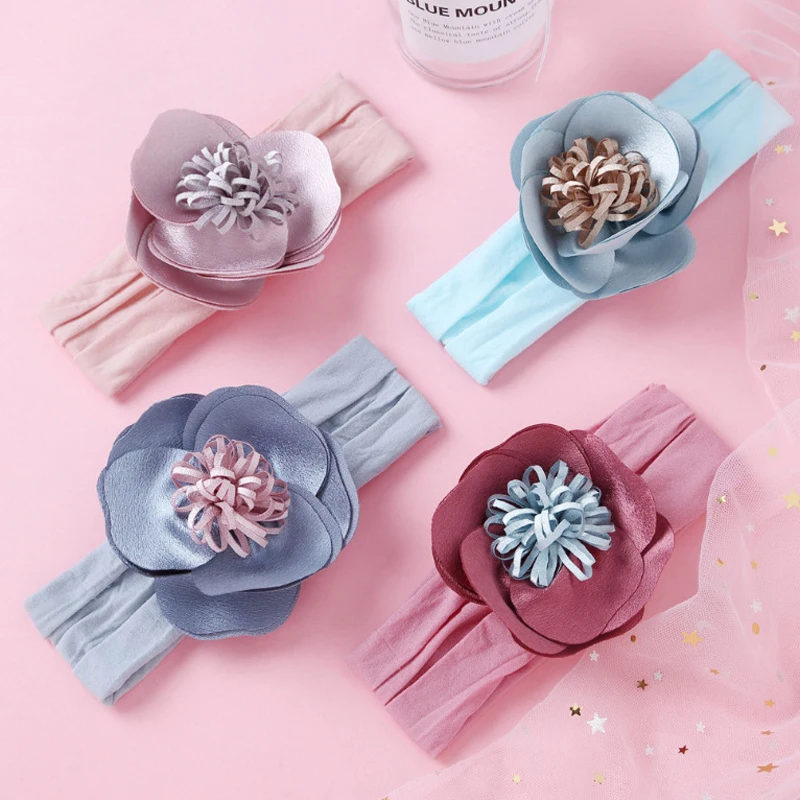 BalleenShiny-accesorios para el cabello de 8 colores para beb&eacute;, diadema sin rastro, banda el&aacute;stica de girasol para el cabello para ni&ntilde;os, tocado de princesa peque&ntilde;a-2