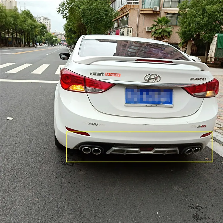 Для Hyundai Elantra задний спойлер ABS бампер диффузор защитные бамперы для 2012 2015 After chrome