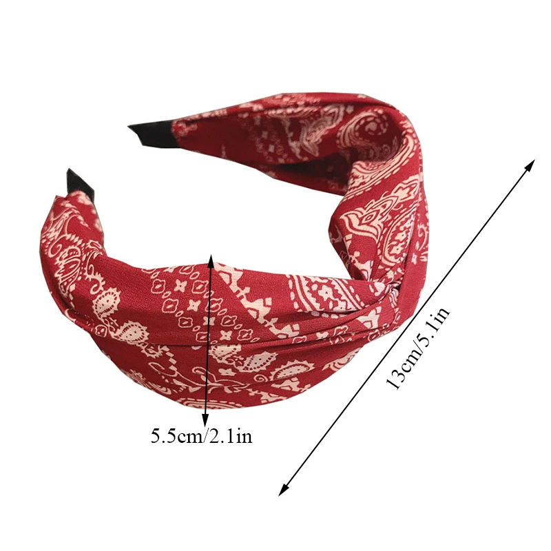 

Cross Knotted Hair Hoop Wide Brimmed Hairbands Fashion Cashew Flowers Head Hoop Women Girls Hair Accessories Headwear Headwrap