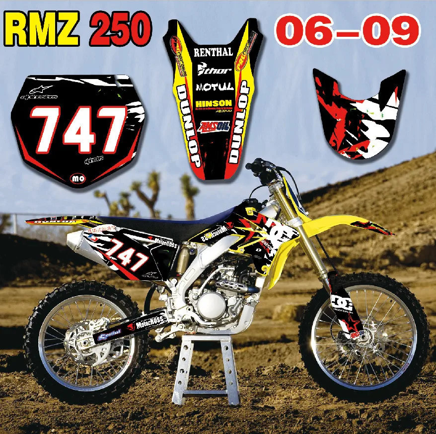 Новые стили по индивидуальному заказу Графика & Фоны стикеры мотокросса Наборы