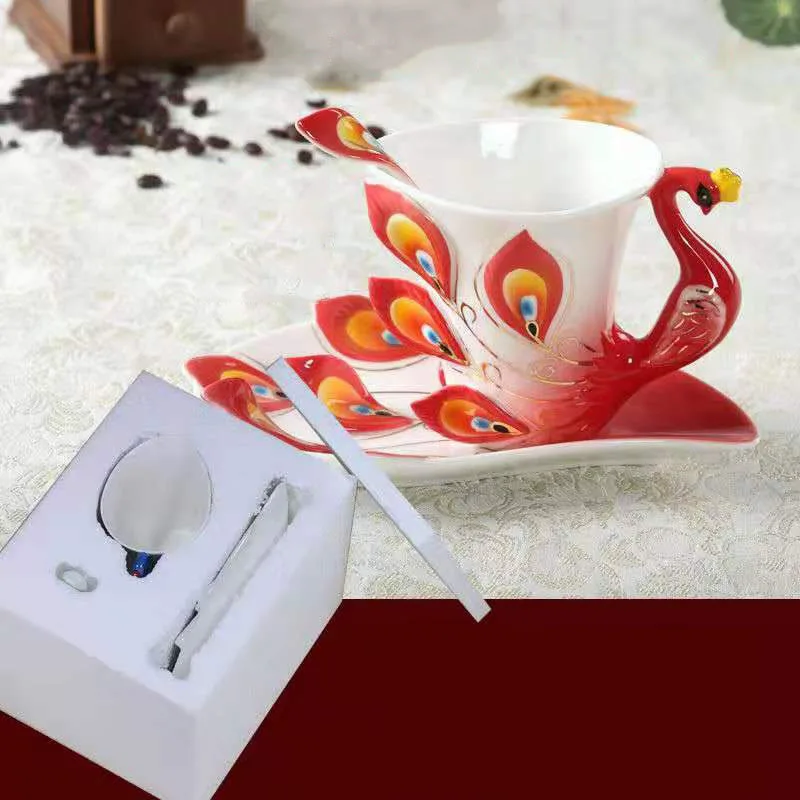 

3D Creative Coffee Mug Set Milk Juice Mug Painted Ceramic Cup Ins Student Breakfast Cup Ice Beer Cup Best Gift For girlfriend