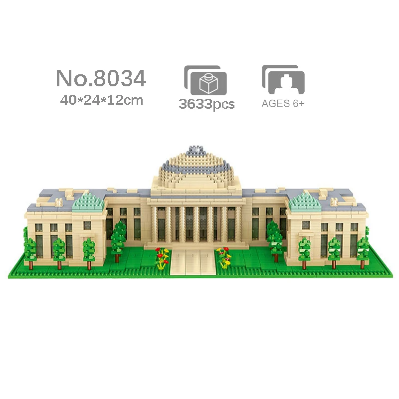 

USA MIT University Massachusetts Institute of Technology 3D Model Mini Building Blocks DIY Micro Brick Block Gift Toy No Box
