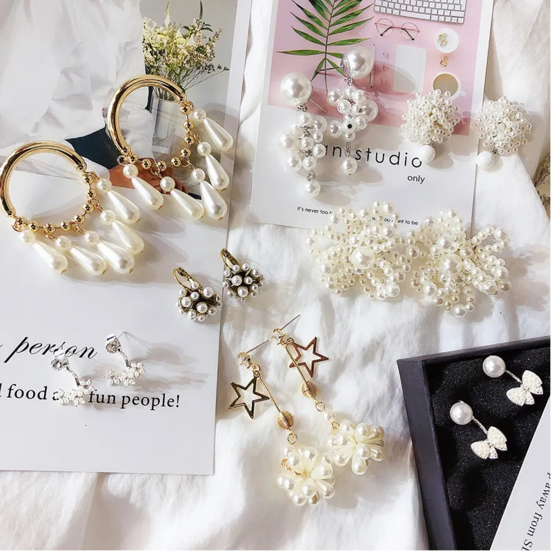 SP&ampCITY корейские интеллектуальные жемчужные сережки для женщин серьги-гвоздики с