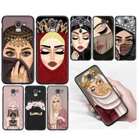 arabic hijab girl queen cover for samsung galaxy j8 j7 duo j6 j5 prime j4 plus j3 j2 core 2018 2017 2016 phone case