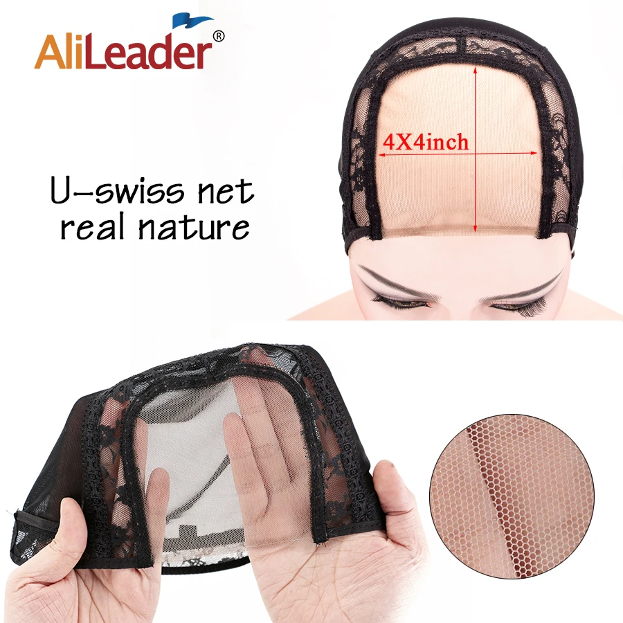 Alileader новинка 5 шт. u-образная шапочка для париков 4 * " кружевная изготовления с