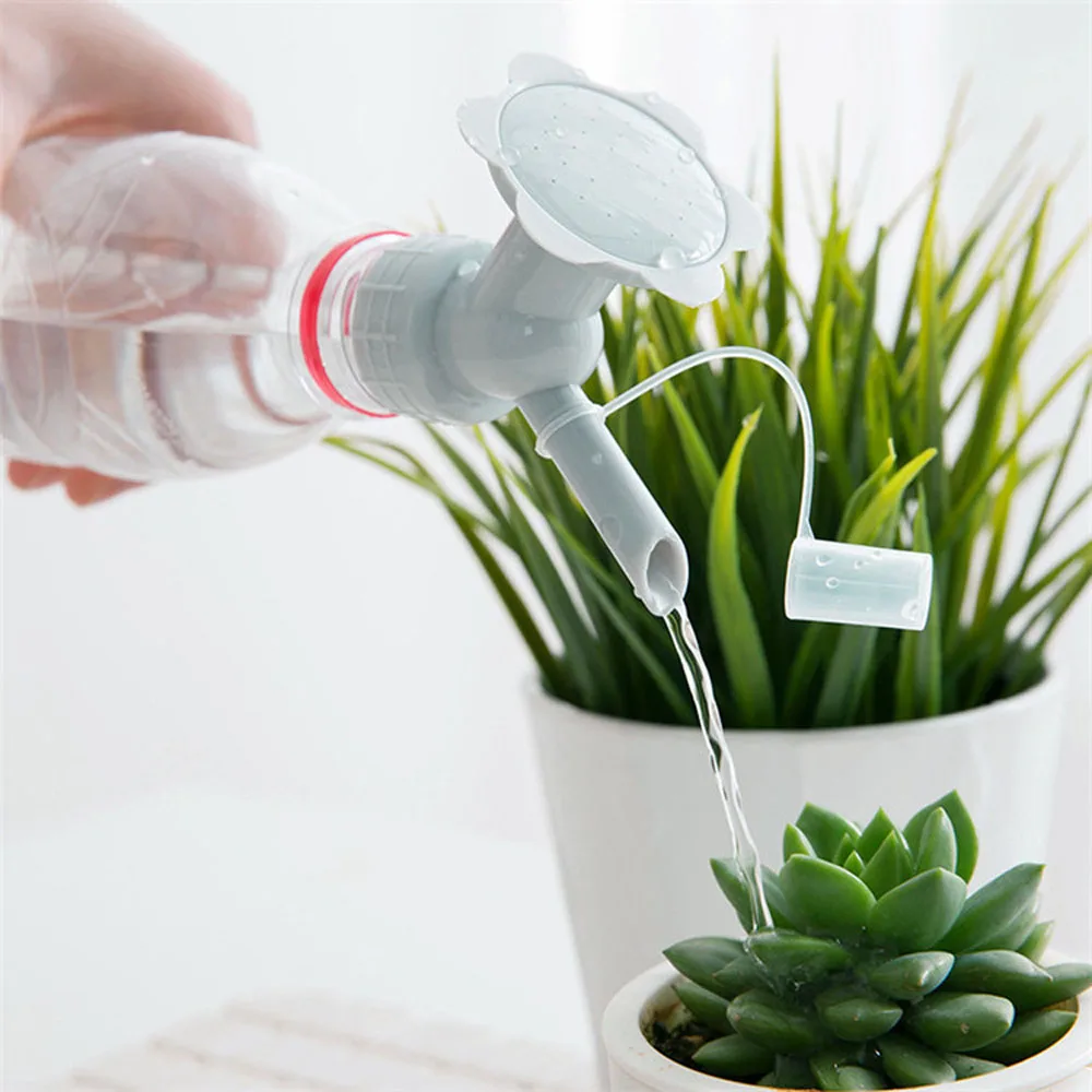 

2 In 1 Portable Watering Spray Cans Cap Plastic Spray Flower Sprinkler Plant Nozzle Water Cans Household Garden Tool
