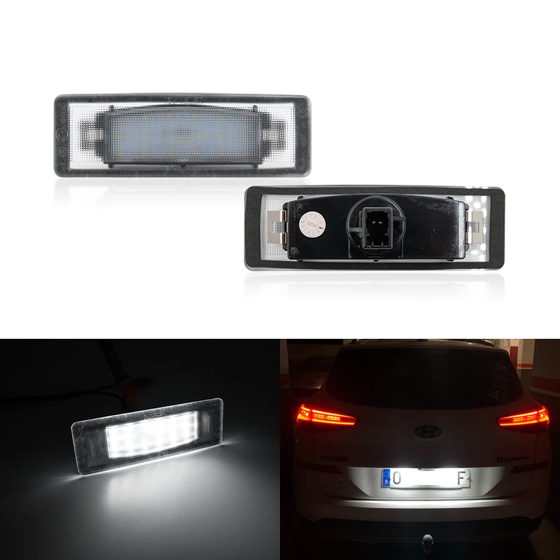 

For Hyundai Tucson 2019 2020 SMD White Error Free Led Number License Plate Lights Lamp 2PCs