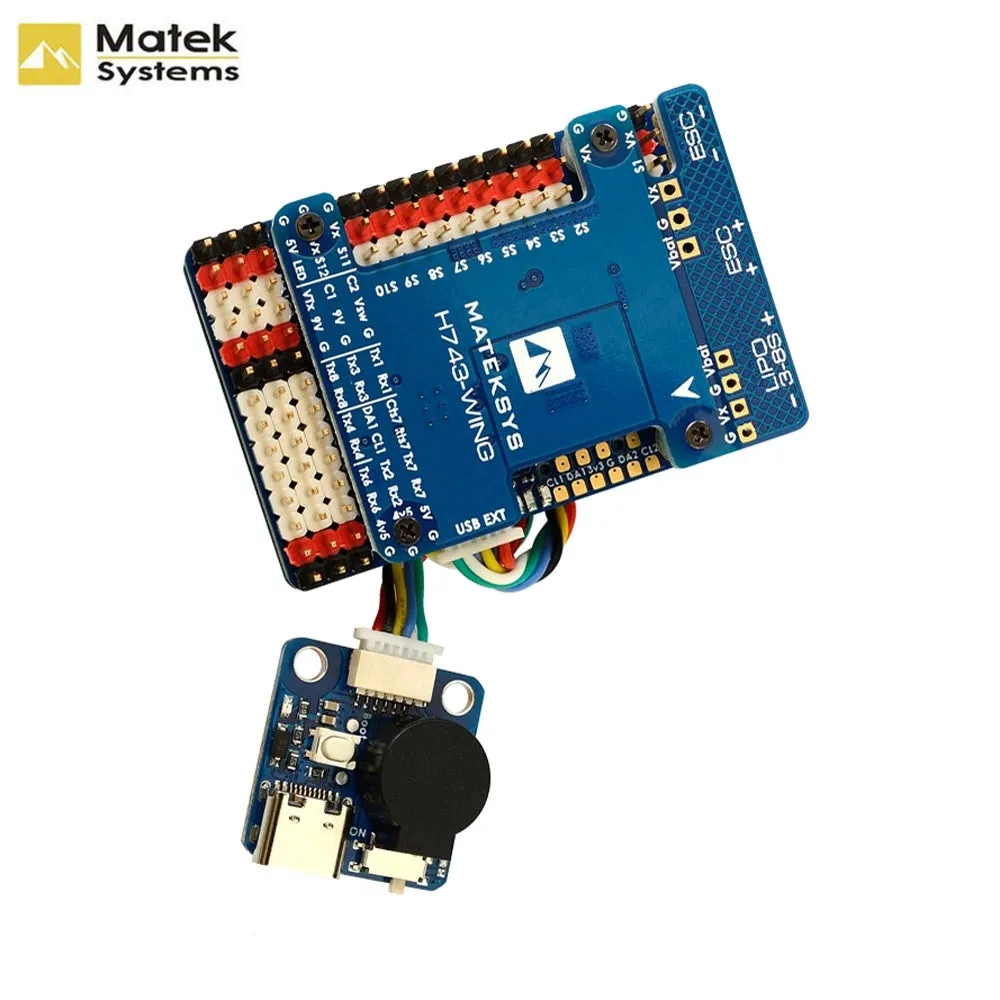 

Система управления полетом Matek Φ STM32H743VIT6 OSD MPU6000 MicroSD Blackbox BEC для радиоуправляемого самолета с неподвижным крылом RC Drone FPV