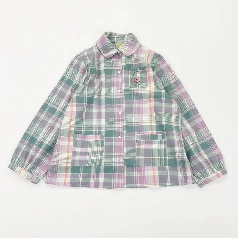 Оригинальный дизайн новая Женская Весенняя блузка с карманами декоративная