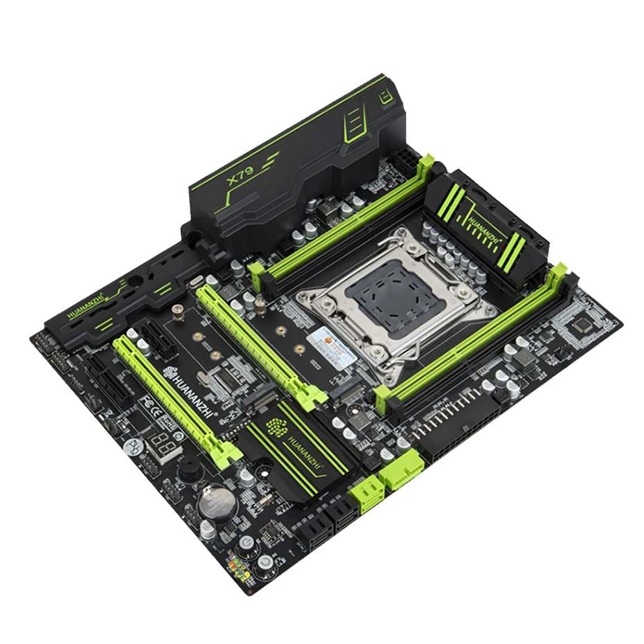 Verkaufen HUANANZHI X79 2,49 MotherBoard LGA2011 V 3,1 X79 GRÜN ATX USB 3,0 SATA3 PCI-E NVME M.2 SSD Unterstützung REG ECC Speicher Und Xeon E5