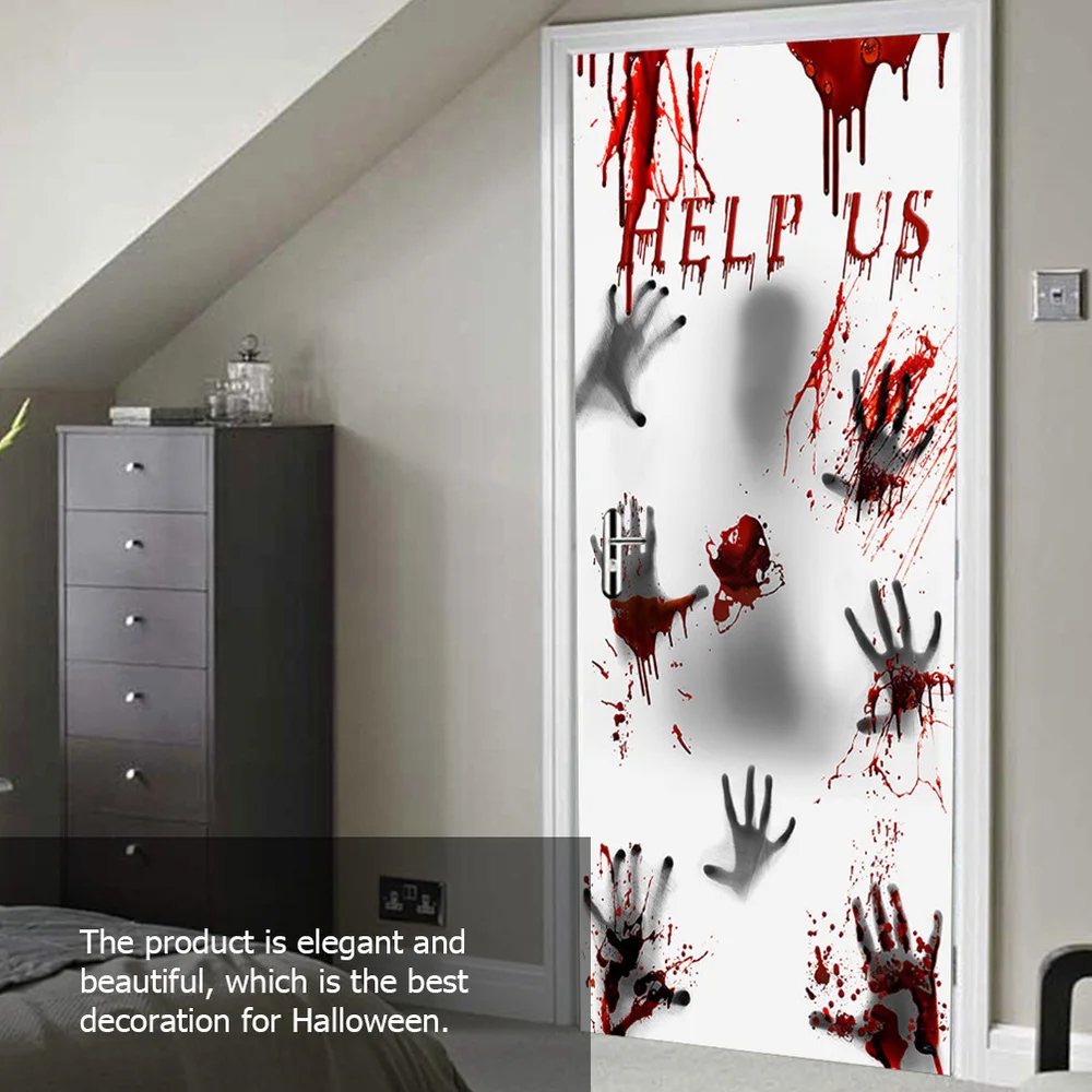 2pcs Window Decal Halloween Sticker Wallpaper Decor | Дом и сад