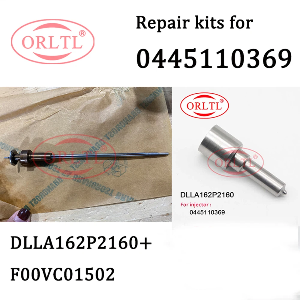 

ORLTL Fuel Injector repair Kits DLLA162P2160 nozzle 0433172160 Common Rail Control Valve F00VC01502 0986435166 for 0445110369