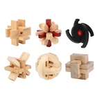 Сиреневый Kongming блокировки блока Лю Бан замок блок 3D Деревянный блокировка головоломки игры мозг игровая развивающая игрушка для взрослых и детей