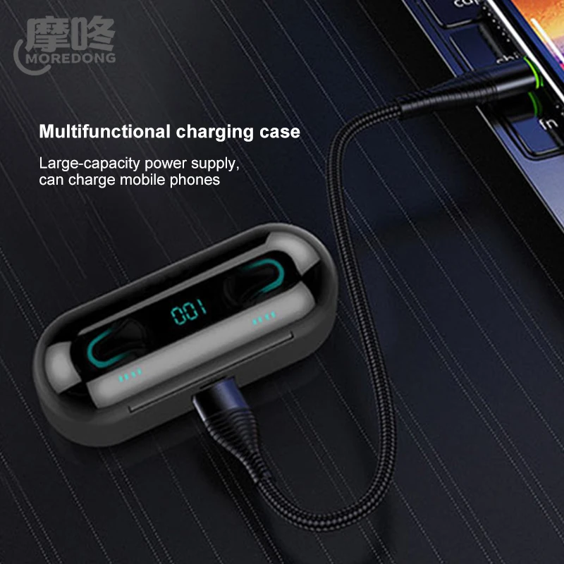 MOREDONG Q32 TWS сенсорные наушники с отпечатком пальца Bluetooth шумоподавлением игровая