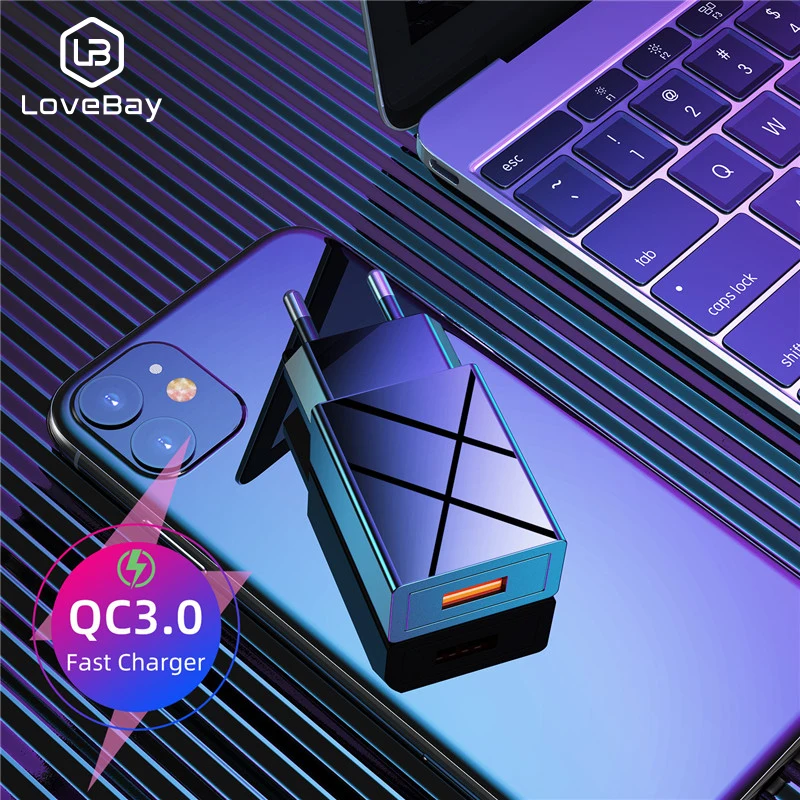 Быстрое зарядное устройство Lovebay 3 0 USB ЗУ для мобильного телефона 18 Вт европейская