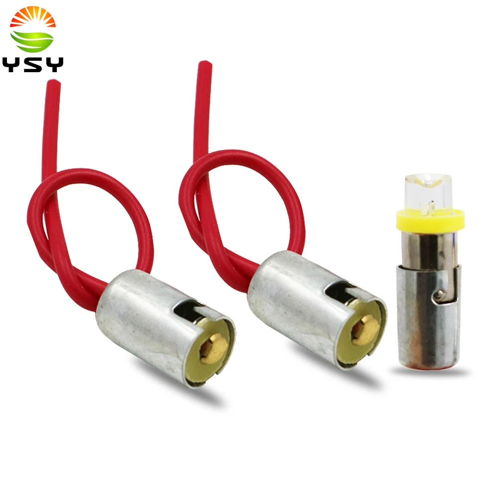 

YSY 4pcs Car Motorcycle BA9S female Sockets light holders Adapter Holder for Car Bulb Lamp conceter Plastic+Metal DC12V