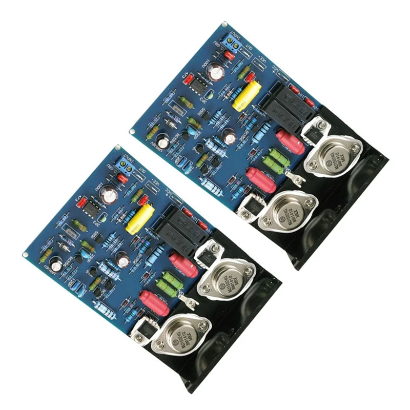 

1 Pair QUAD405 Amplifier Board MJ15024 100W 8R Dual Channel Amplifier Board with Angle Aluminum Finished Baord