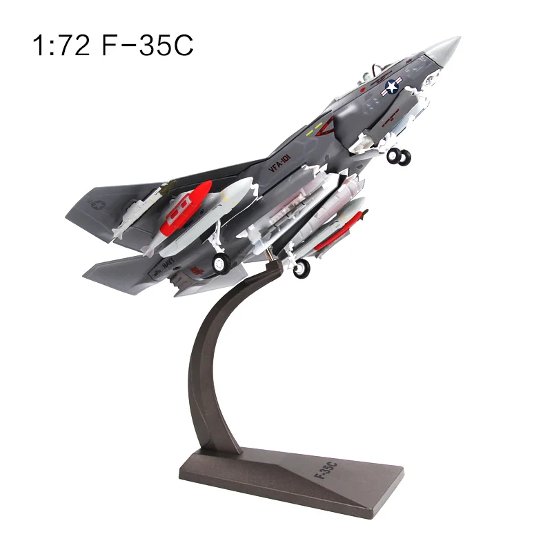 

1:72 F35 Fighter Model Stealth Aircraft Model Diecast Alloy F-35A F-35B F-35C Military Air Plane Model Ornaments Finished Toys