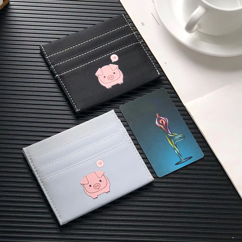 Женский маленький кошелек Тонкий чехол с отделением для карт и паспорта милым