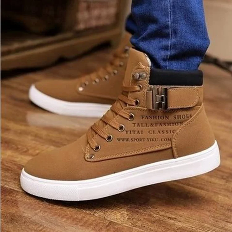 

Fall/Winter England frosted belt buckle tide high-top shoes men's casual sports shoes