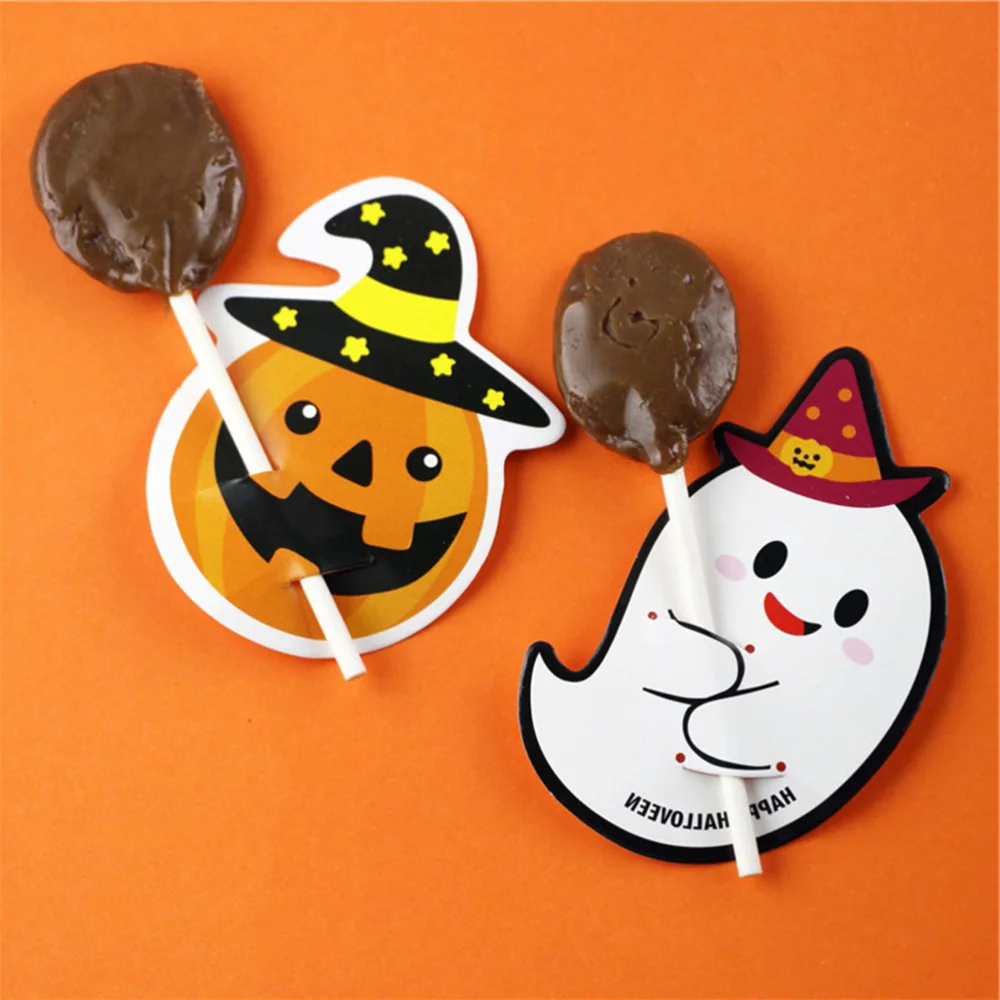50 шт. леденец из бумаги карты Helloween упаковка декоративные DIY Ghost шаблон
