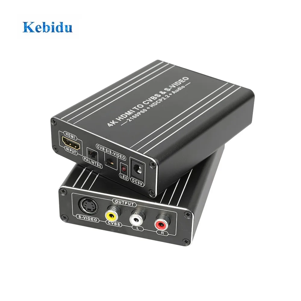 

Совместимому с HDMI 2.0b к AV адаптер SVIDEO 4K 60 Гц 576i 480i FHD CVBS Аудио Видео 3 RCA конвертер hdcp2.2 1080p 21660 NTSC PAL
