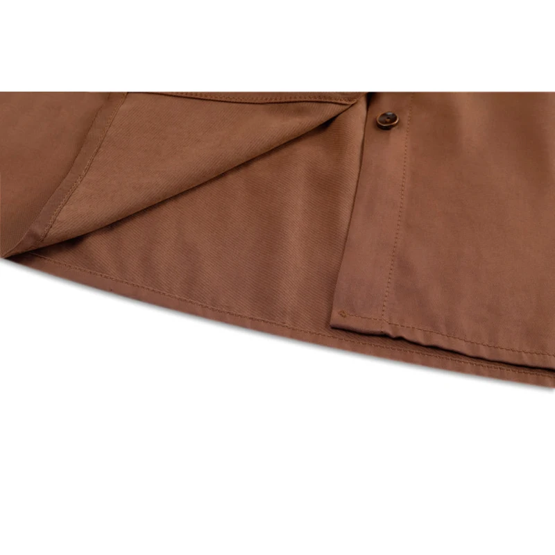 

Shirts For Women Fashion Vintage Blouse Tops Turn Down Collar Long Sleeve Elegant Coffee Color Retro 2021 Korean Female Blusas