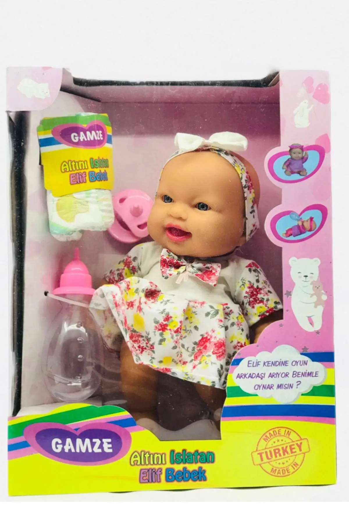 

Fuchsia Baby Girl toy drinks water, soaks diaper and change diaper fun girls fun toy set models