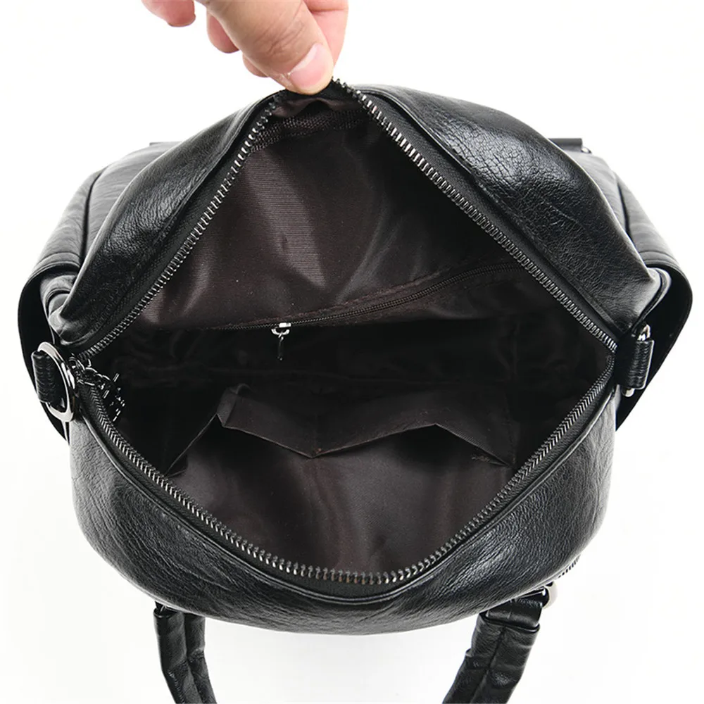 

Multi-Function Casual Women's Backpacks High Quality Youth Leather Shoulder Bag Female Bolsa Designer Vintage Students Knapsack