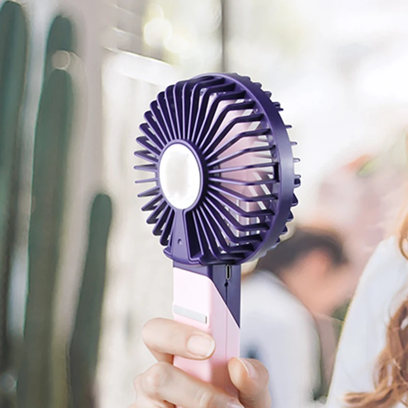 

Portable Handheld Mini Fan Foldable Rechargeable USB Fan with 1200MAh Battery for Desktop Office Fans