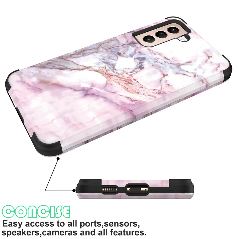 Матовый мраморный передний и задний чехол 360 дюйма для телефона Samsung s9 s10 note10 s21 Plus