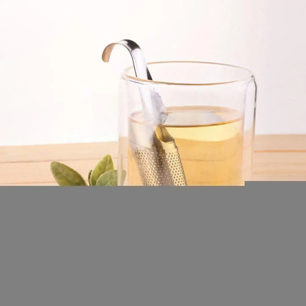 

1pcs Steel Tea Strainer Infuser Steel Tea Pipe New Tea Filter Cup Accessories Kitchen Strainer Hangingtea A5W4