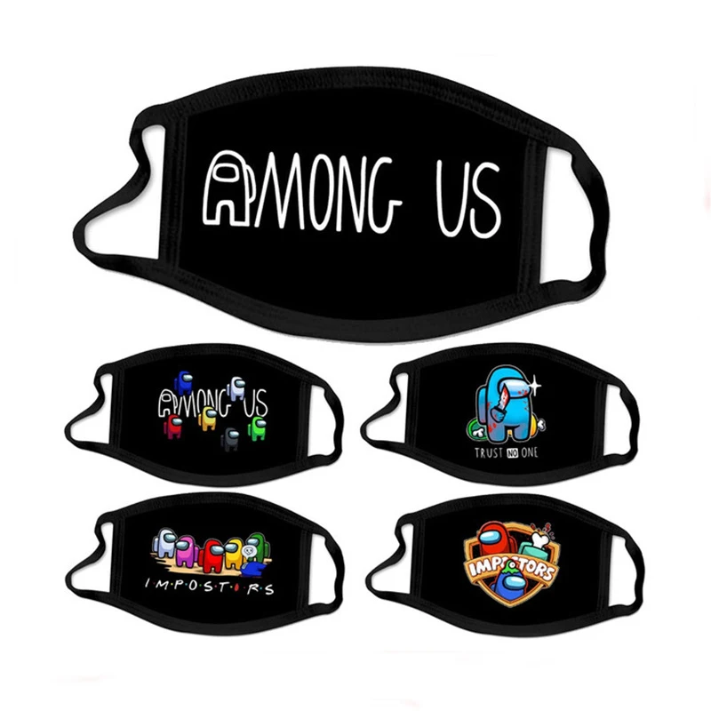 

Among Us Mask Cosplay Printing Washable Outdoor Windproof Mouth Adult Dust and Fog Masks