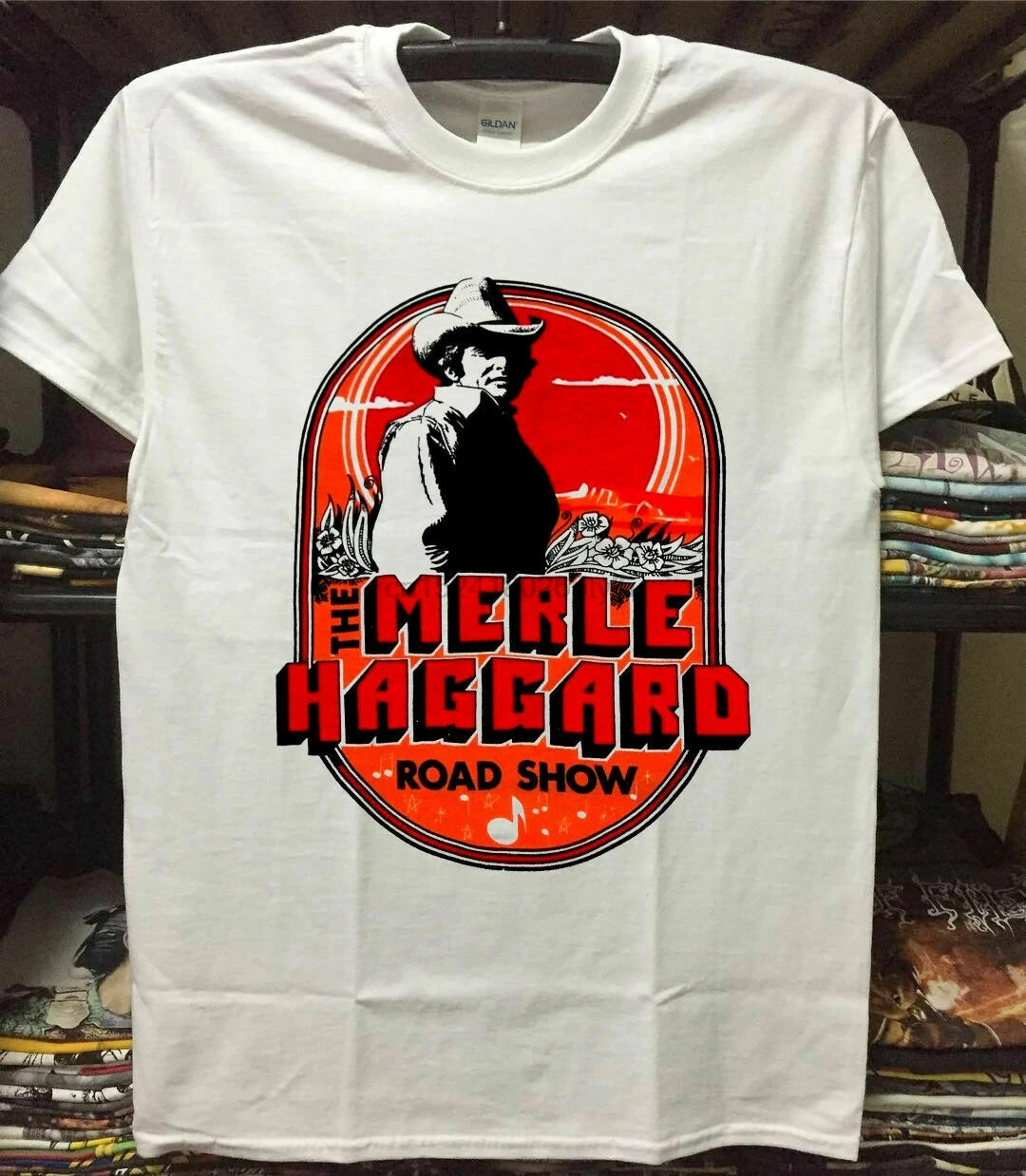 1982 футболка с надписью MERLE HAGGARD tour repri |