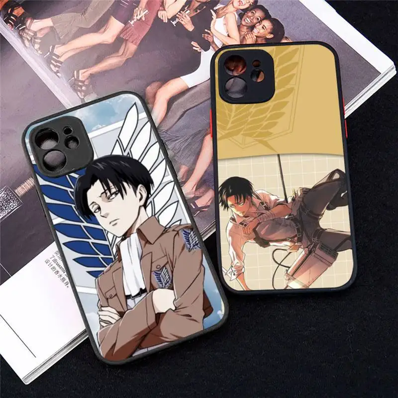 

Attack on Titan Phone Case Matte Transparent for iPhone 7 8 11 12 s mini pro X XS XR MAX Plus Clear mobile bag Shell Cover Coque