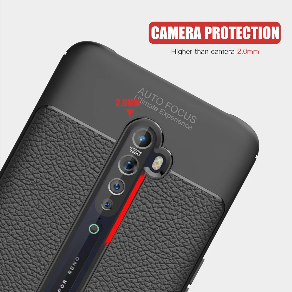 Роскошный мягкий чехол из искусственной кожи для OPPO Reno 2Z 2F 360 противоударный с