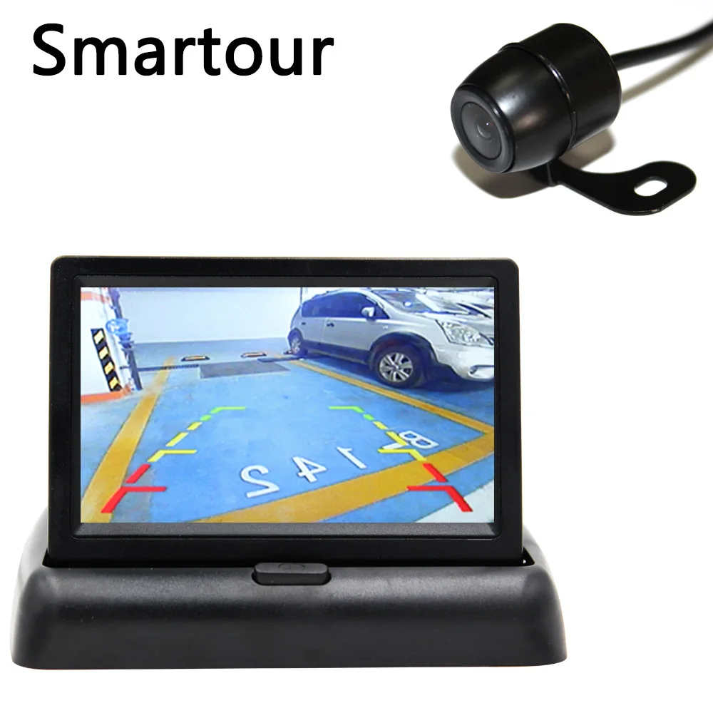 4.3 display butterfl Smartour 4,3 дюймов TFT ЖК-монитор автомобиля складной монитор дисплей камера заднего вида парковочная система для автомобиля заднего вида Мониторы ccd - Цвет: 4.3 display butterfl