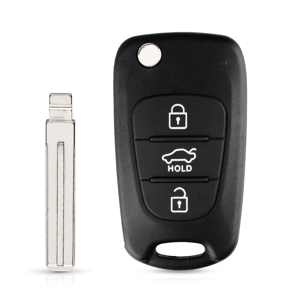 

KEYYOU 10 шт., сменные заготовки для удаленного автомобильного ключа для Kia K2 K3 K5 Rio 3 Picanto Soul Ceed Cerato Sportage, чехол с 3 кнопками
