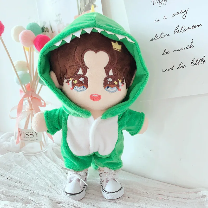 

[MYKPOP]KPOP Doll's Clothes & Accessories: Dino Hooded Pajama Bodysuit for 20cm doll (without doll) Fans Collection SA20071601