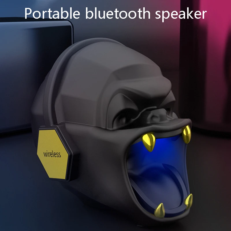 FUGN портативный Bluetooth динамик s Led череп стерео беспроводной с микрофоном тяжелый